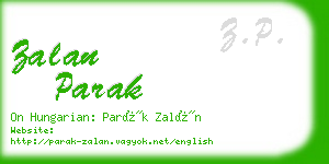 zalan parak business card